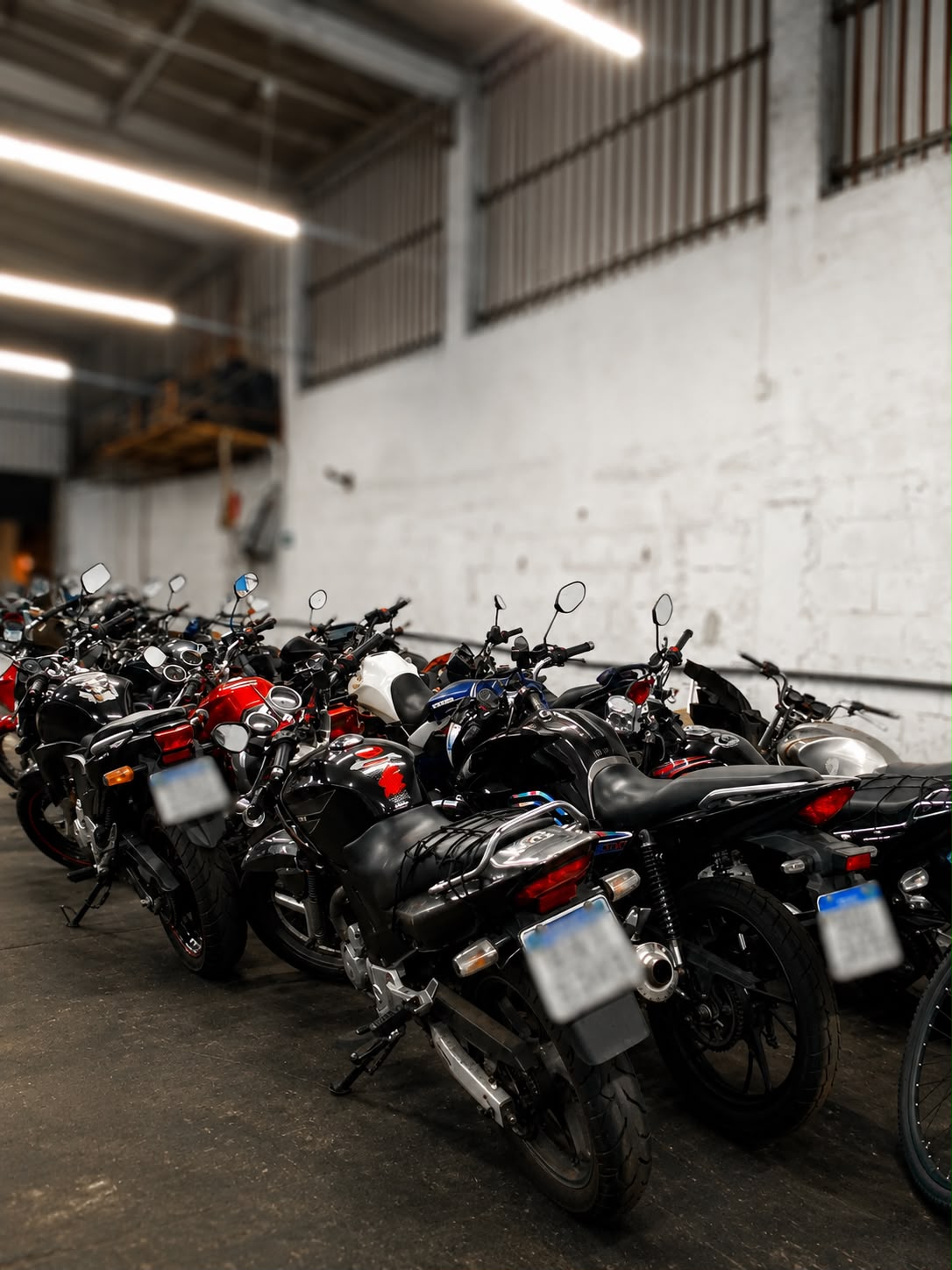 Mecânico trabalhando na manutenção de motos na oficina especializada WA Motos em Carapicuíba